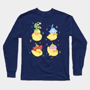 Flower Hat Ducklings Long Sleeve T-Shirt